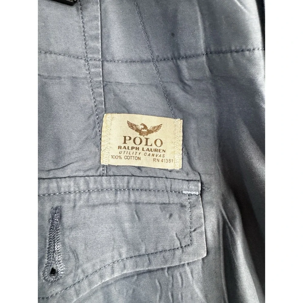 Polo Ralph Lauren Utility‎ Canvas Cargo Shorts Mens 40 Drill Blue Classic Fit